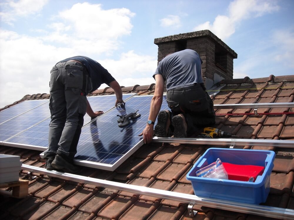 solar panel workers